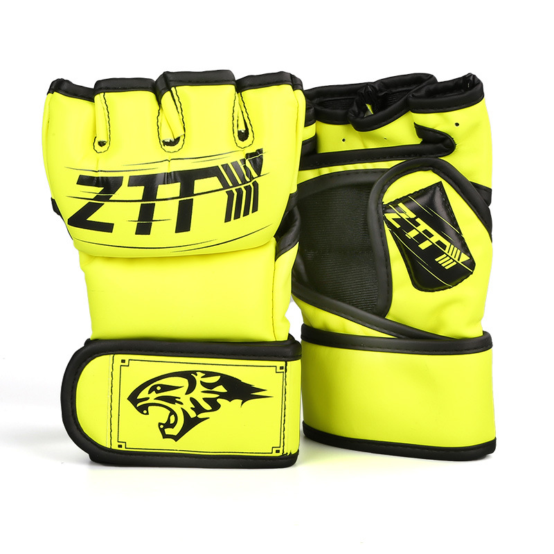Zhengtu Sports Custom MMA Boxing Guantes PU Deportes Fitness Guantes Entrenamiento profesional Guantes de lucha