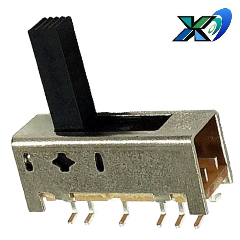 立贴5位拨动开关12脚 正拨5档滑动开关立贴  双极5档拨动开关5段