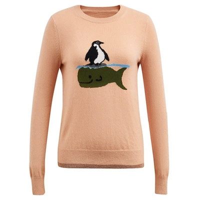 Orange Fan-Black Penguin
