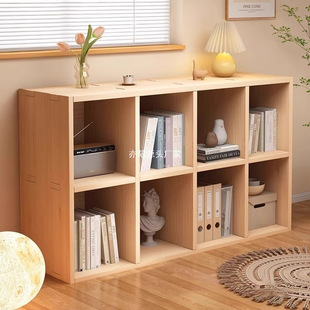 Solid wood bookshelf floor-standing children's wall-mounted kindergarten storage combination bookcase living room storage rack household grid