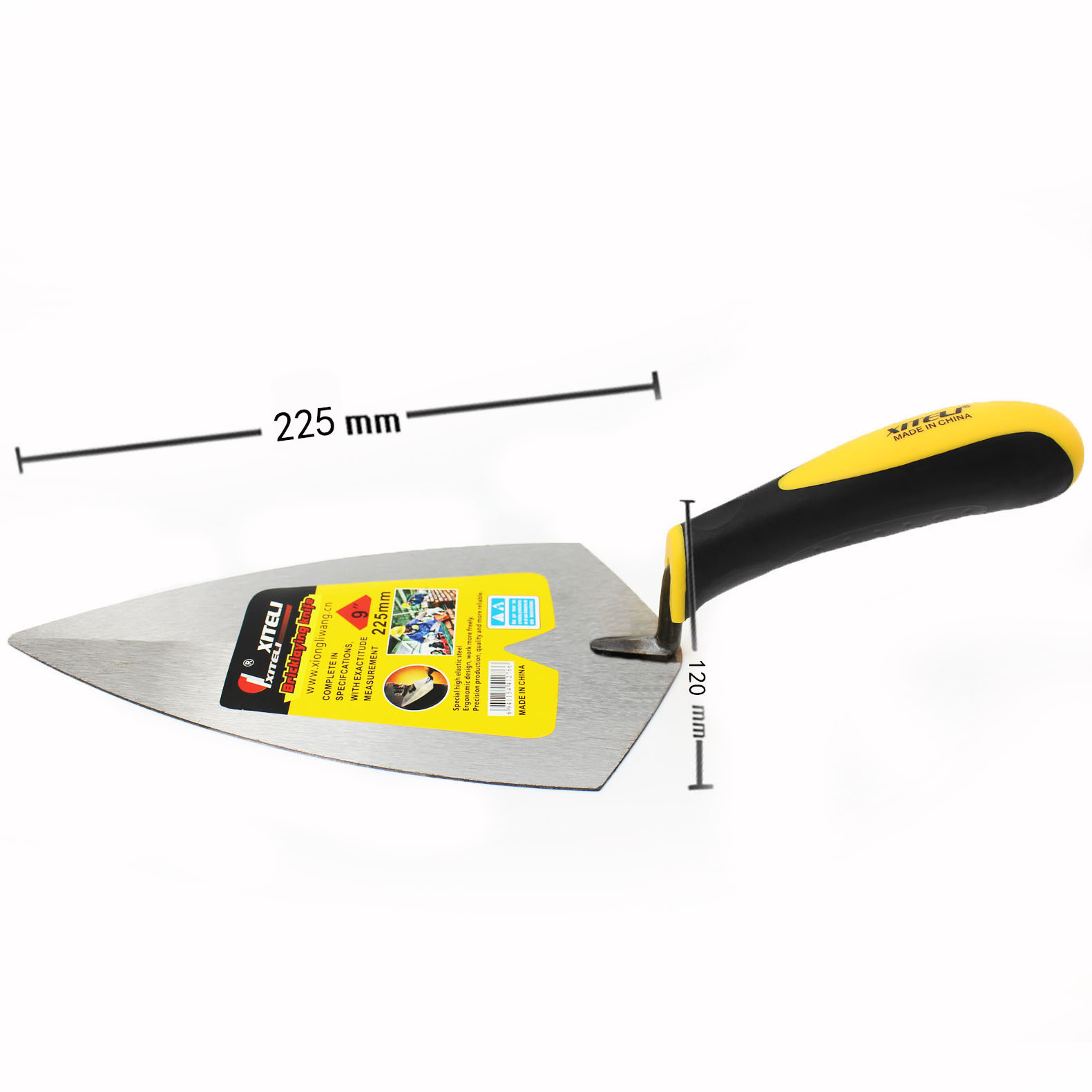 Herramientas directas de fábrica melocotón cuchillo de colocación de ladrillo al por mayor soporte de paleta cuchillo de azulejo de cabeza redonda puntiaguda ovalada