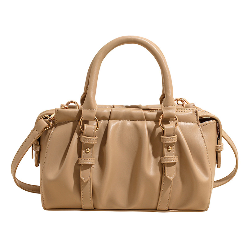 Nicho Zhong bolso de mano plegable Boston 2026 mujer nueva moda transfronteriza alta textura mochila de hombro