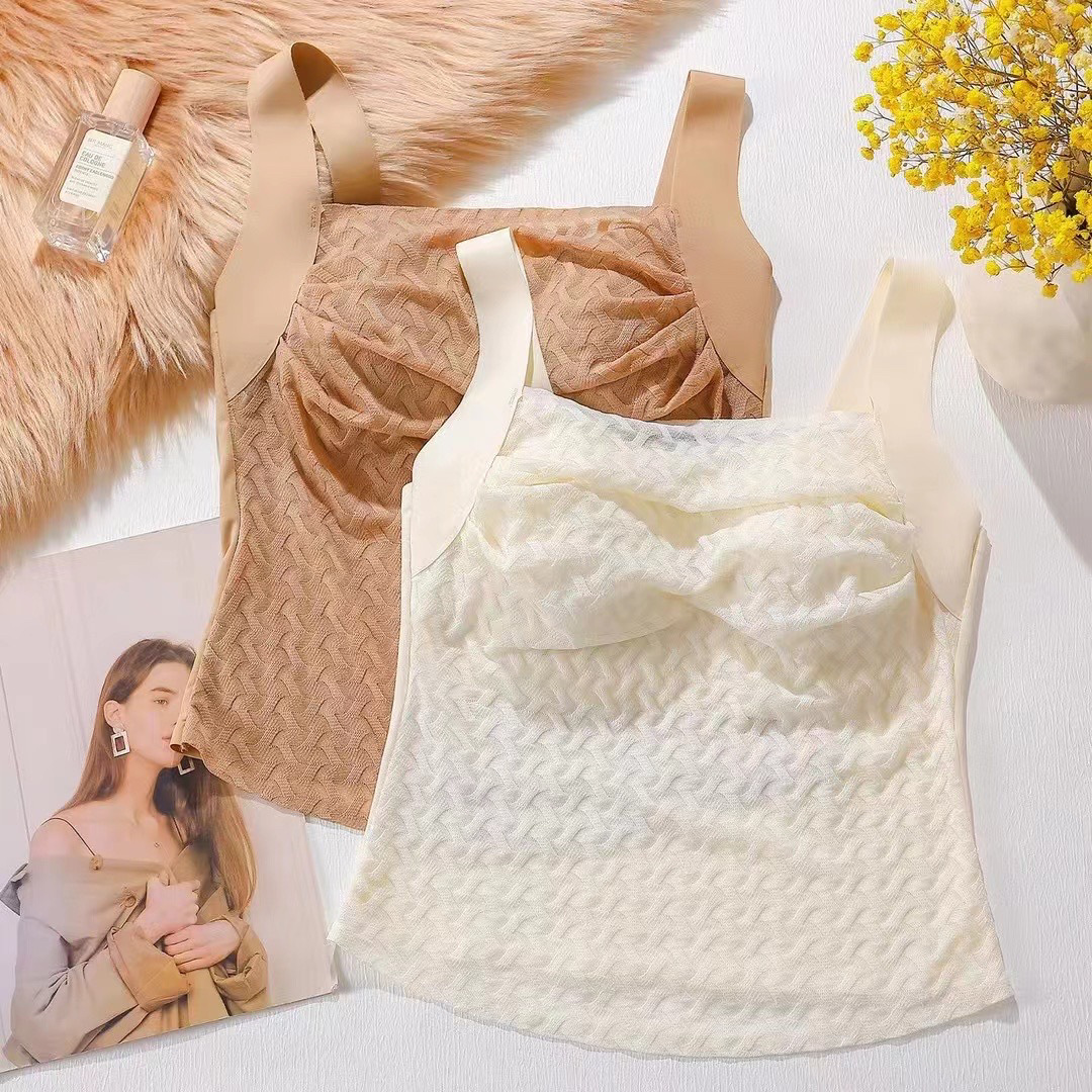 8816 Bubble Encaje, pliegues, tirantes anchos, ropa interior tipo chaleco, talla grande, tapón elástico, carne delgada, ropa interior fina, ropa exterior