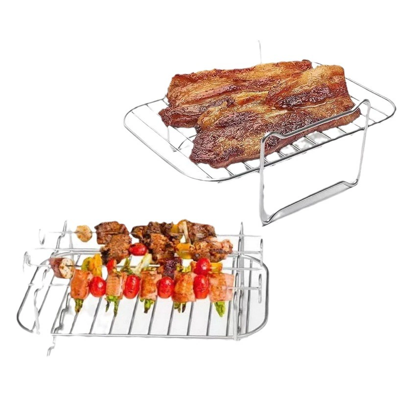 Набор аксессуаров для аэрофритюрницы NIjiaAF400AF450: решетка-гриль AF4514, прямоугольная силиконовая форма для выпечки