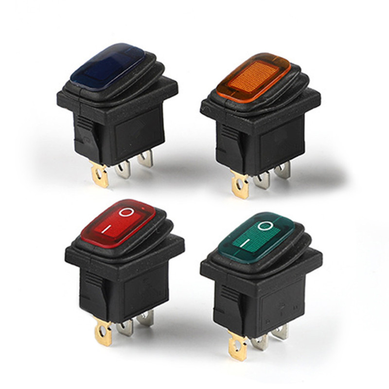 KCD1 Waterproof Boat Switch Two-leg Second-gear Waterproof Boat Switch Three-leg Second-gear Waterproof Electronic Scale Switch 3