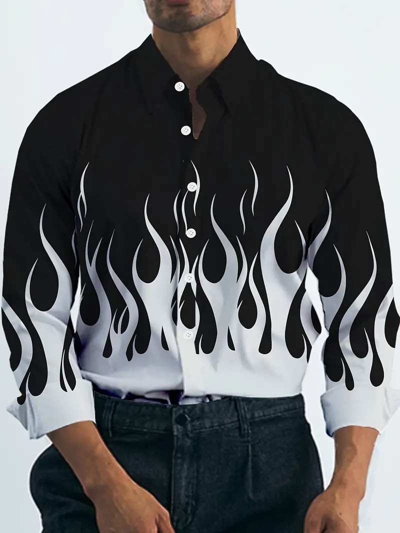 Camisa de botón de solapa de manga larga minimal unisex de alta calidad 2024 blusa suelta de otoño para hombre MB12