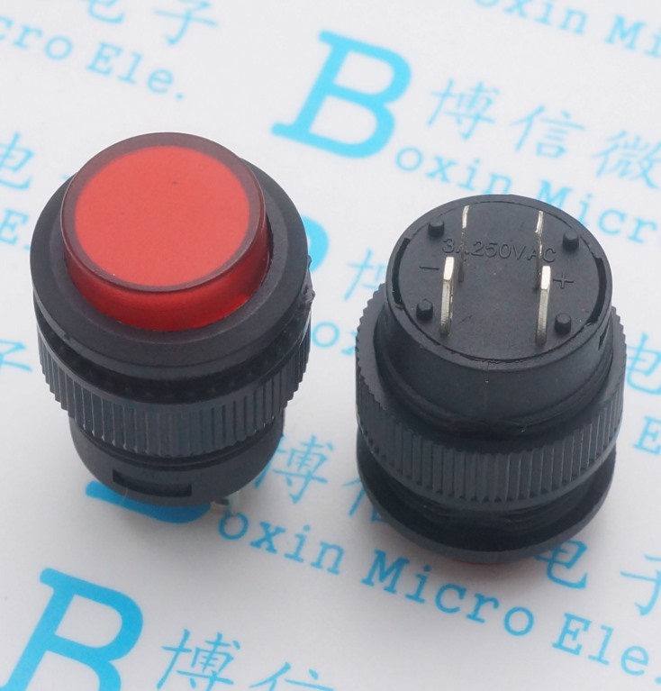 R16-503A/AD/B/BD lightless light/band lamp self-locking/self-reciprocating power button button switch