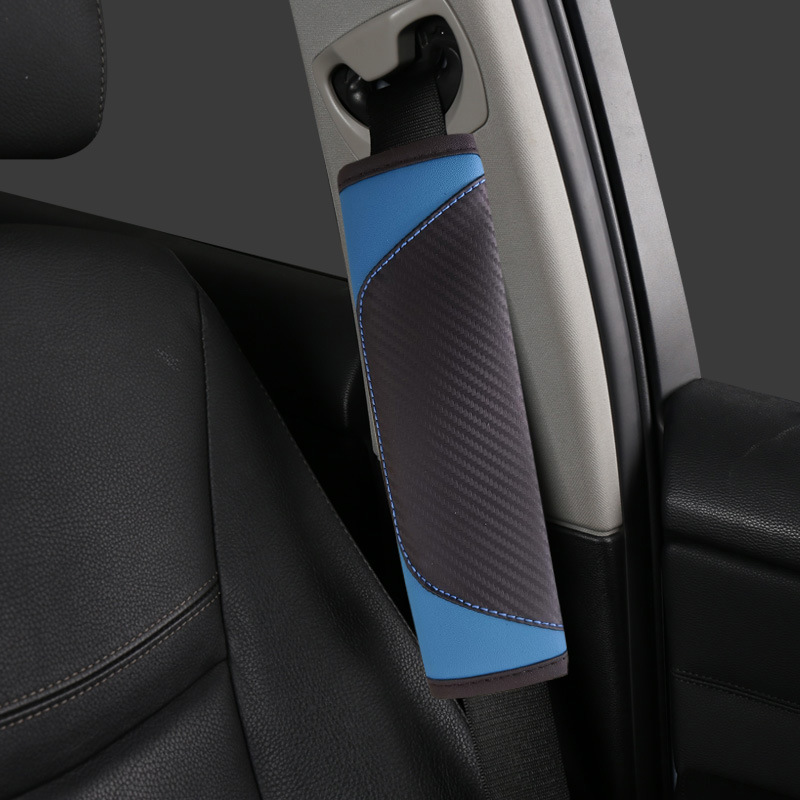 711 Amazon TEMU Explosive Cross-border Leather Embossed Car Seat Belt Shoulder Cover Protective Cover Safety Belt Cover