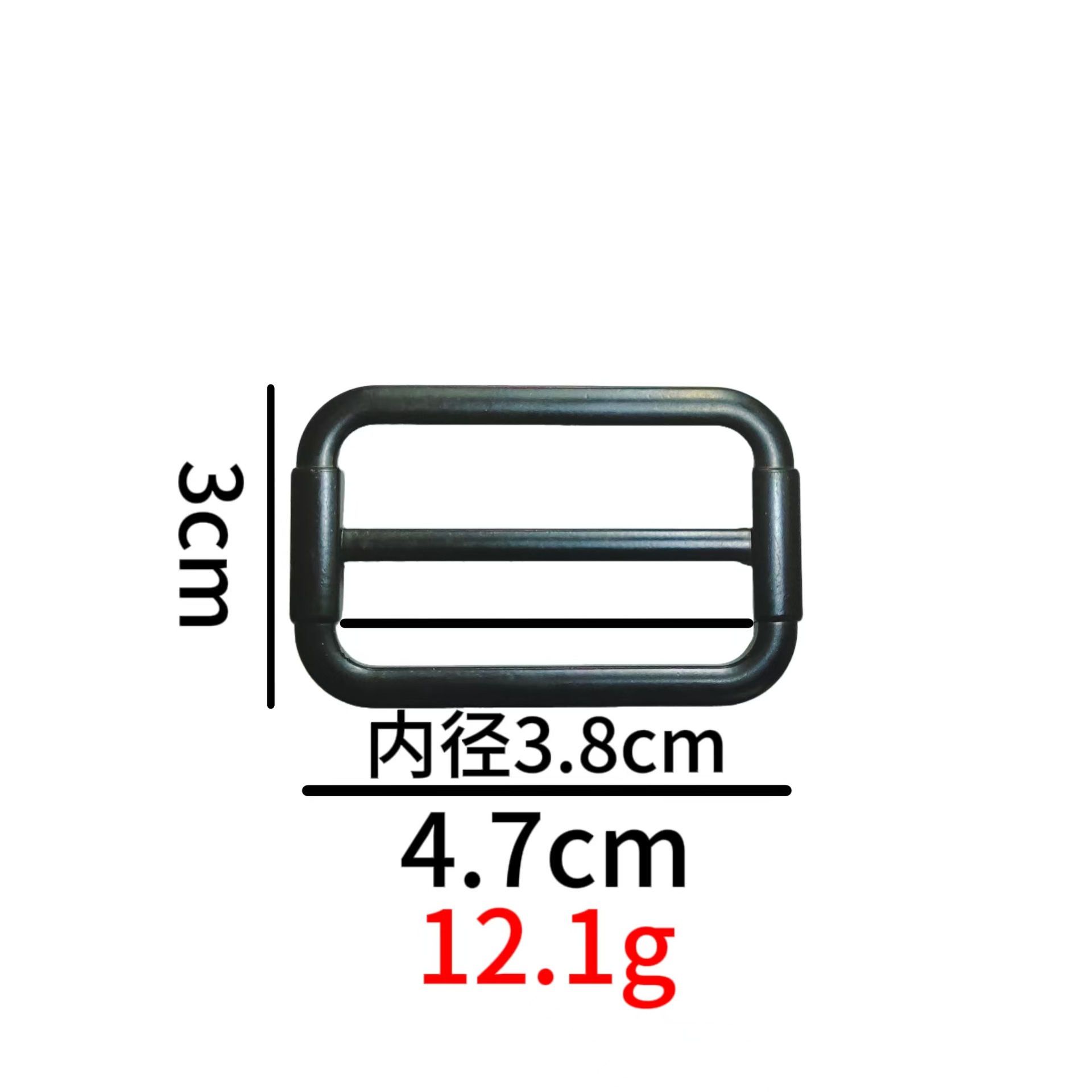电泳黑方扣锌合金男包金属包带调节扣日字扣狗扣箱包配件 黑鎏金