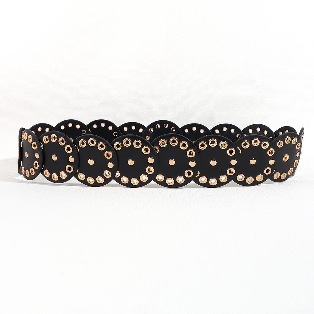 136g Weight Belt Classification 1 Piece Quantity Holiday, Daily, Selfie Occasion Pu Leather Material Solid Color Pattern Spring&Summer, Autumn&Winter Season Women's Gender Plating Design Hip-Hop, Punk Style Hip-Hop Punk Solid Color Pu Leather Plating Women's Leather Belts 1