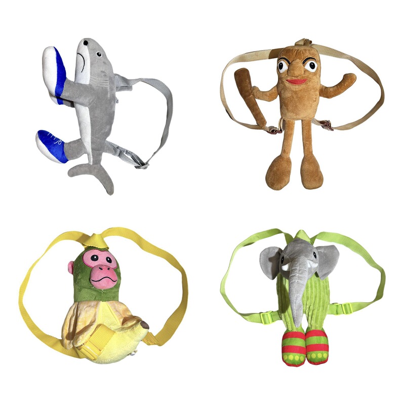 Cross-Border New Product Ai Shanhaijing Toy Wooden Stick Figure Shark Backpack Style Children's Plush Toy Shoulder Bag Doll Monster Cross-Border New Product Ai Shanhaijing Toy Wooden Stick Figure Shark Backpack Style Children's Plush Toy Shoulder Bag Doll Monster