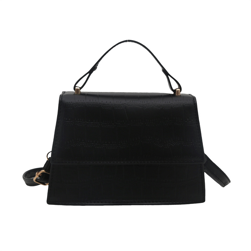 Versión coreana del bolso femenino 2024 nuevo bolso de mensajero retro pequeño bolso cuadrado diseño de nicho patrón de cocodrilo bolso de hombro de cercanías