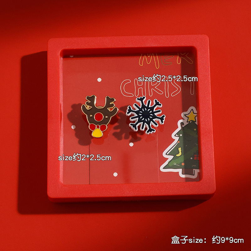 Navidad adorable broche hermosa caja de regalo insignia joyería pectoral pin alce Yiwu productos al por mayor