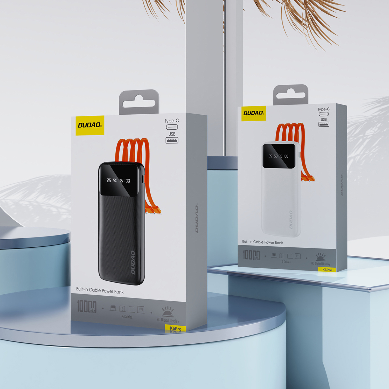 獨到充電寶自帶線快充大容量便攜移動電源適用蘋果17/16/華爲小米