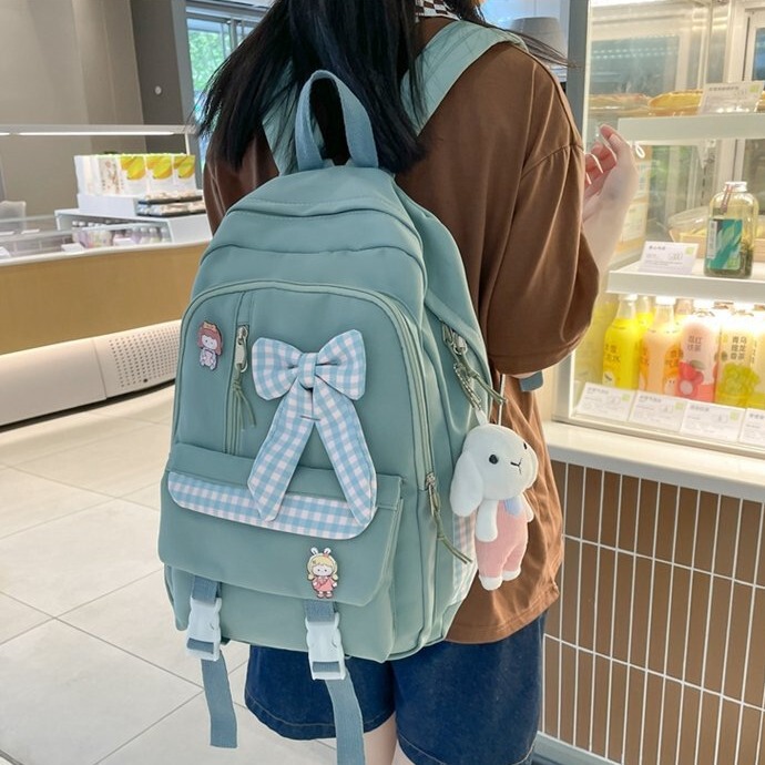 新款可爱小学生三到六年级初中生大容量背包女生双肩包高中生书包|undefined