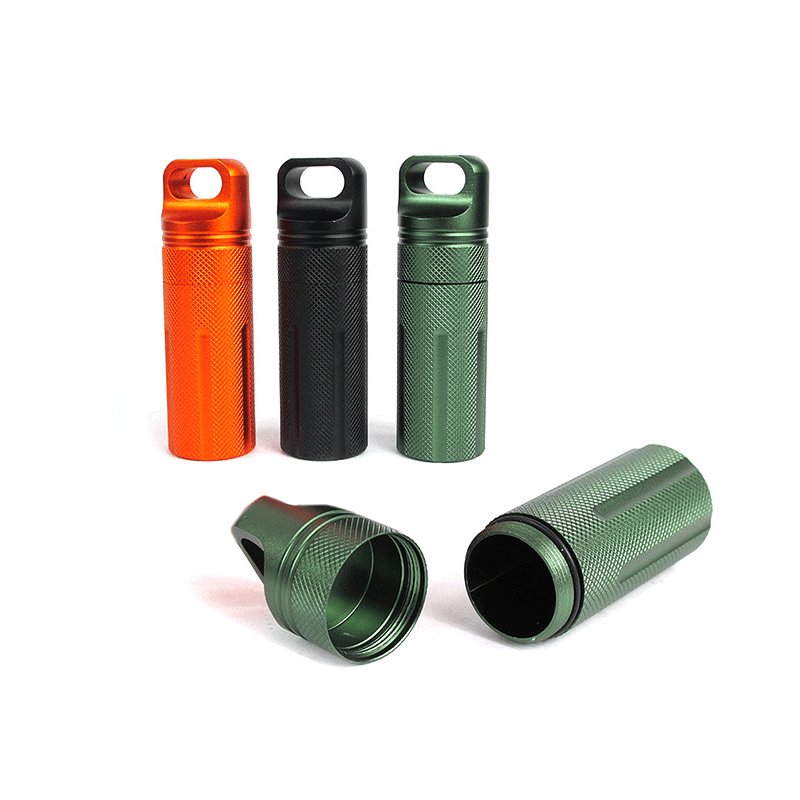 CNC alumīnija sakausējuma ūdensnecaurlaidīga tvertne - noslēgta kaste. Pārnēsājama tablešu pudele. Āra avārijas produktu uzglabāšanas konteiners._voghion.com