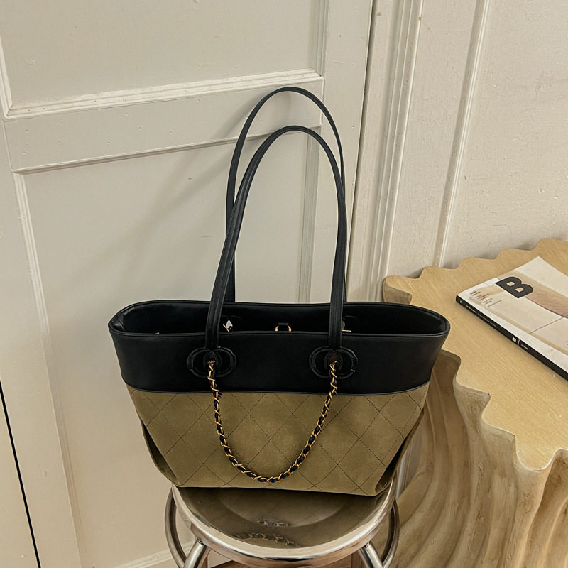 Túi tote nữ da PU cao cấp thiết kế tối giản dáng shopping bag dung lượng lớn đi làm — Màu vàng nâu không có mặt dây chuyền, Màu xanh lá cây không có mặt dây chuyền, Màu xám không có mặt dây chuyền, kaki không có mặt dây chuyền chi tiết 15