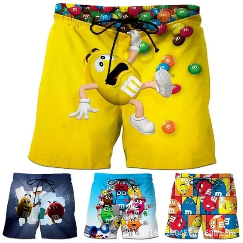 2024 new interesting M&M's chocolate bean cartoon shorts 3D printed…