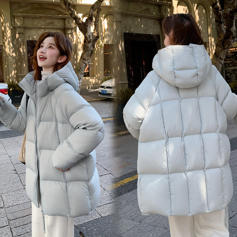 Nube puff plumón chaqueta de algodón para mujeres 2025 nuevo engrosado chaqueta de algodón con capuzas pequeñas chaqueta de pan image 1