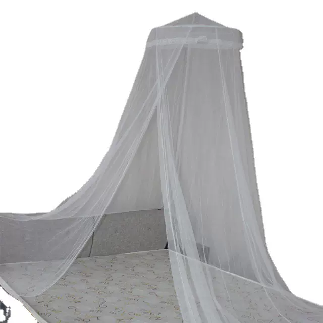 圆顶蚊帐吊挂落地公主风床幔床帘免安装加密婴儿床成人床帐缦