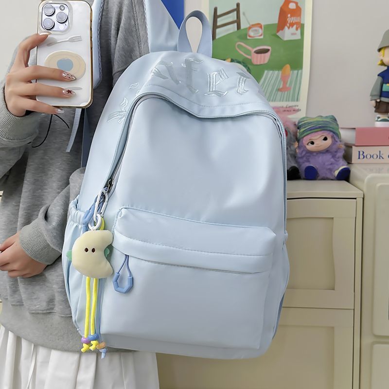 Cross-Border Large-Capacity Schoolbag for Female Junior High School Students, Simple Japanese-Style Backpack for High School and College Students, Stylish Design Backpack