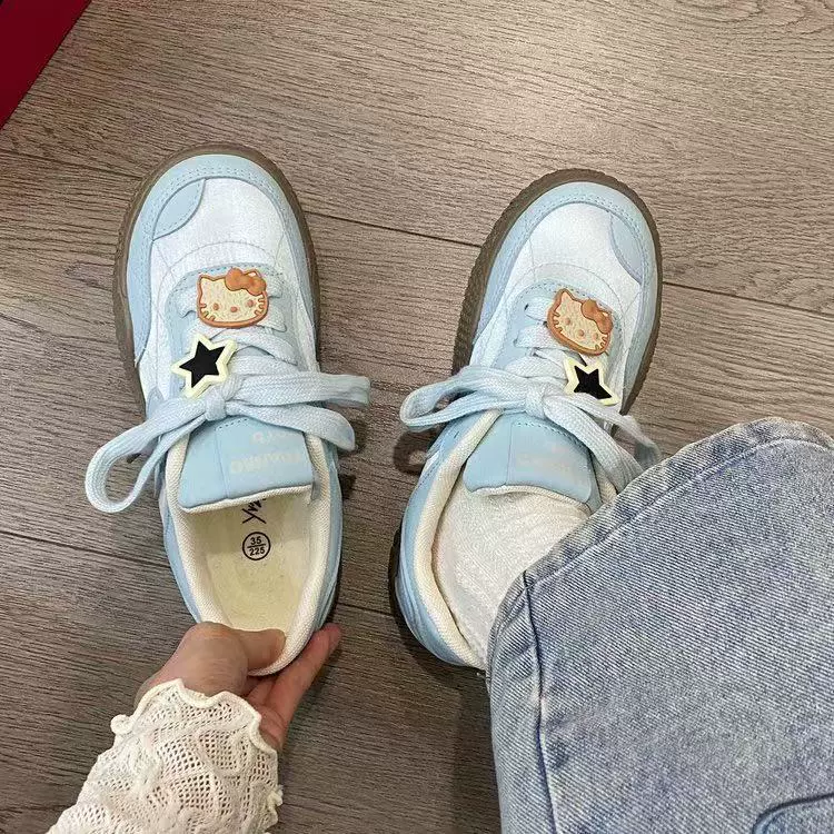 Retro design summer breathable universal white shoes