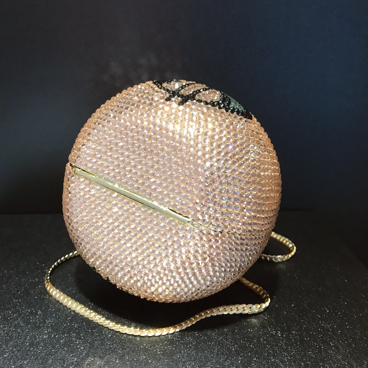 Nuevo bolso de dinero transfronterizo lleno de bolsas de cena de diamantes redondas bolsas de mano de diamantes de banquete de cristal bolsas de mano duras
