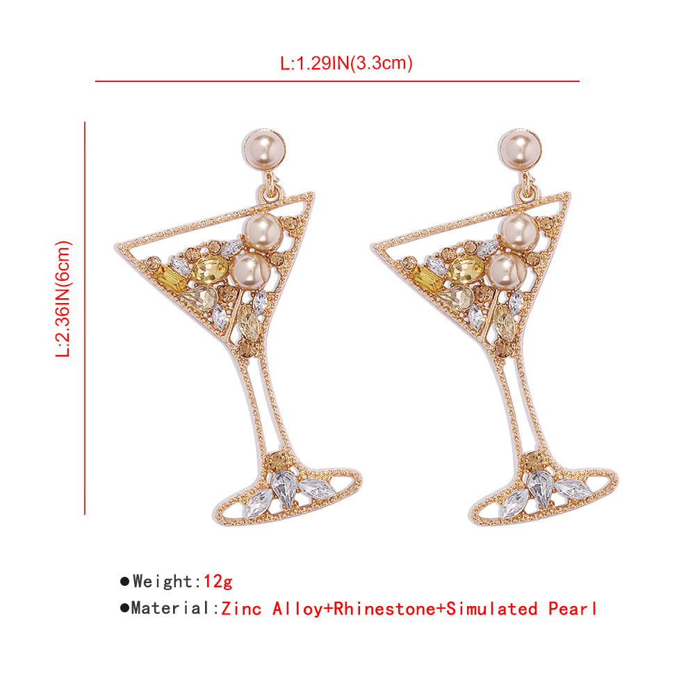 Fashion Goblet Creative Diamond Earrings display picture 9