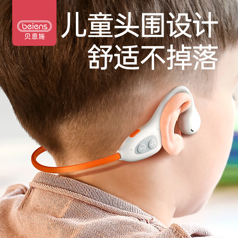 Bainshi Wj17 Kidsren's Wireless Ear-Mounted Bluetooth Headphones, Non-In-Ear Headphones for Students, Online Classes, Learning and Sports Headphones