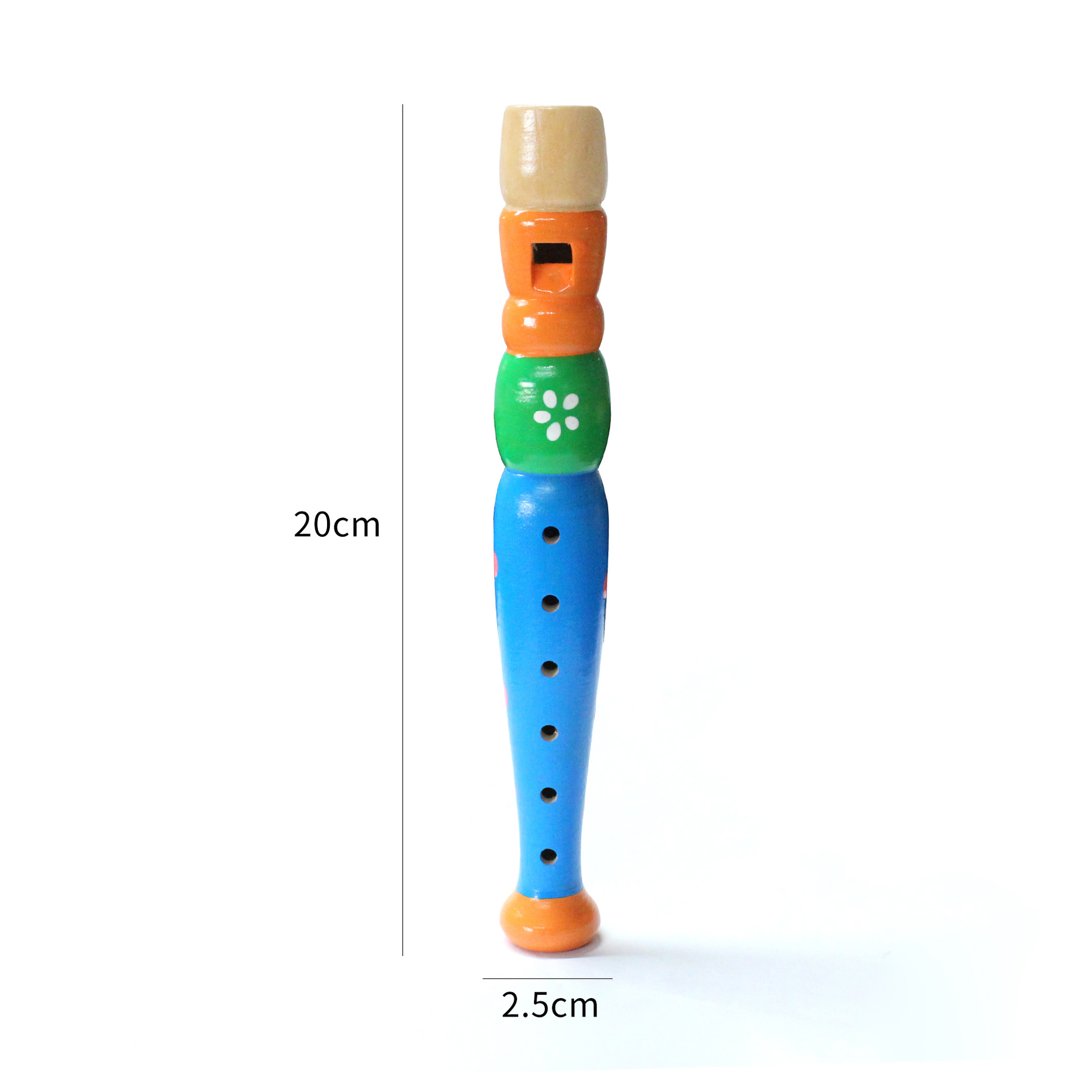 Niños de seis agujeros de madera de dibujos animados flauta de madera jardín de infantes educación temprana música iluminación juguetes sonoros para niños