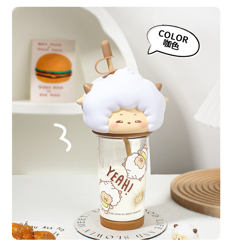 LXY10019喜羊羊與灰太郎樂飲吸管杯