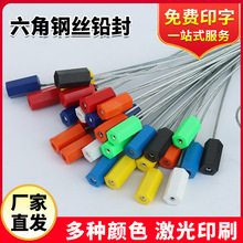 铅封厂家一次性钢丝铅封六角施封锁电表封条抽紧式集装箱防盗扎带