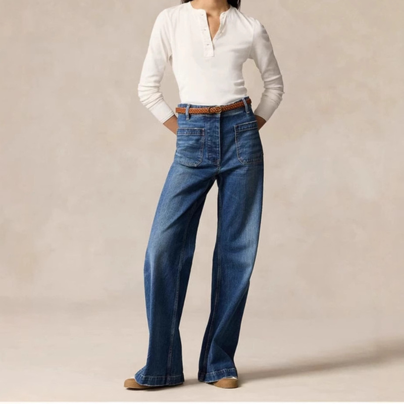 [in Stock] Rl/Laf Turkish High-Waisted Stretchy Loose Casual Jeans for Women, Nanyou High-End Women's Clothing