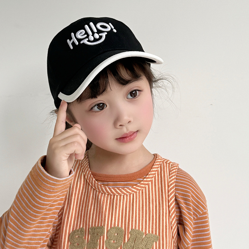 Sombreros para niños Primavera y otoño Sombrero de visera para niñas Gorras de béisbol para bebés coreanos Gorro para el sol para niñas de todo fósforo