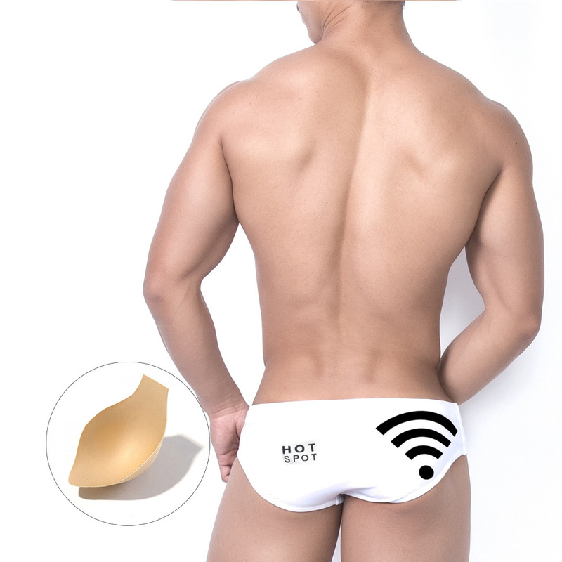 UXH cross-border sexy white triangle swimming trunks body strap Cup Anti-exposure three-dimensional WIFI beach bikini for men