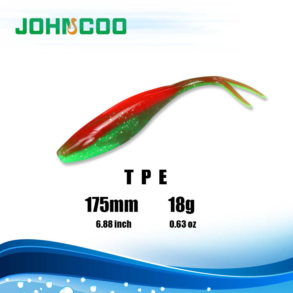 TPR Soft Bait Baby silenciador tenedor cola 175mm18gTPE3 PCs flotante de dos colores Minnow ZMA