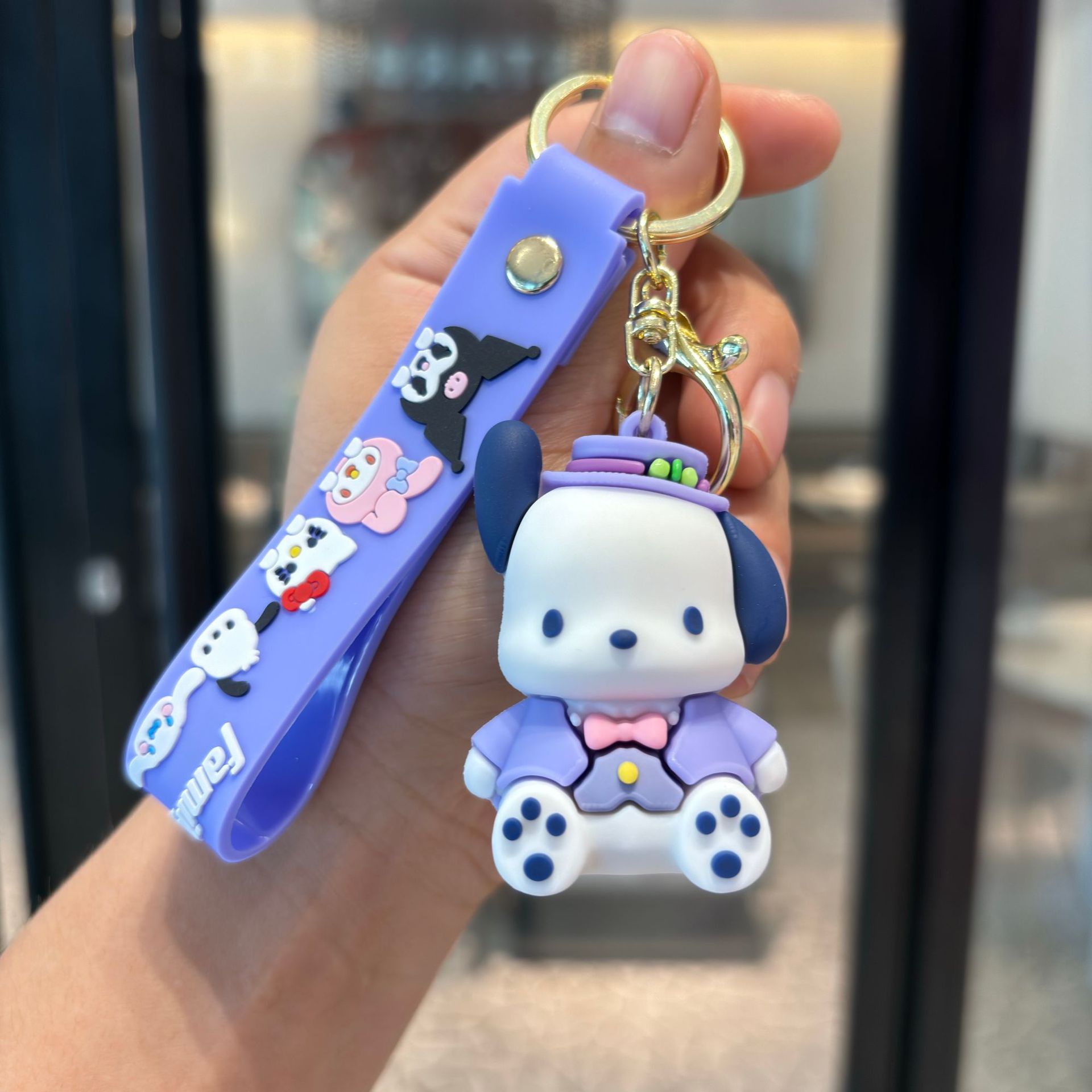 Sanrio Colomi Keychain, adorable muñeca Melody, colgante, bolso, accesorios, garra de bebé, pequeño regalo.