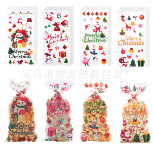 Cross Border New Product Christmas OPP Candy Packaging Bag Santa Claus Christmas Tree Cellophane Bag Snack Gift Bag