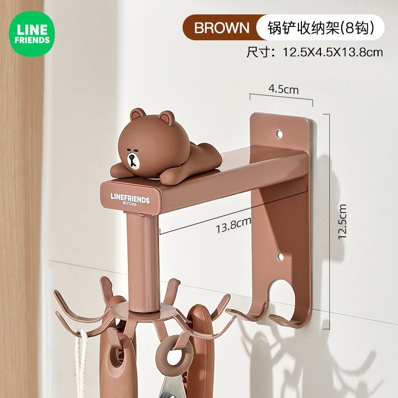 LINE FRIENDS漫画スプーンシリコンスプーン炒め鍋シャベルセット食品級実用的な鍋スプーン|undefined