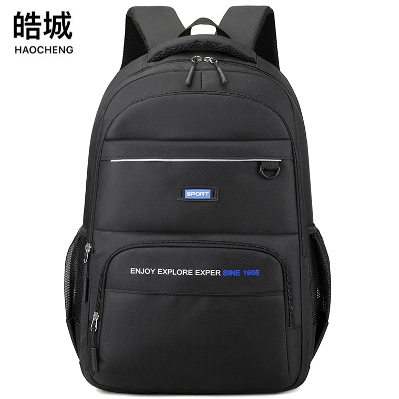 Bolso de escuela de gran capacidad para estudiantes de secundaria al aire libre viaje de cercanías hombres mochila de nylon ordenador bolsa de negocios al por mayor