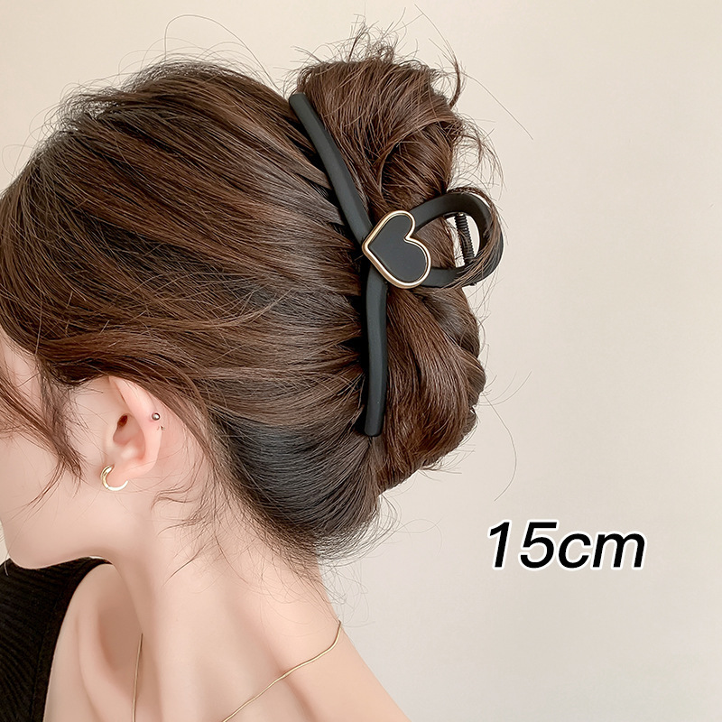 Acrílico grande, pinza de amor, pinza para el cabello, parte posterior de la cabeza femenina, pinza de tiburón, horquilla, pinza para el cabello, tocado, primavera y verano