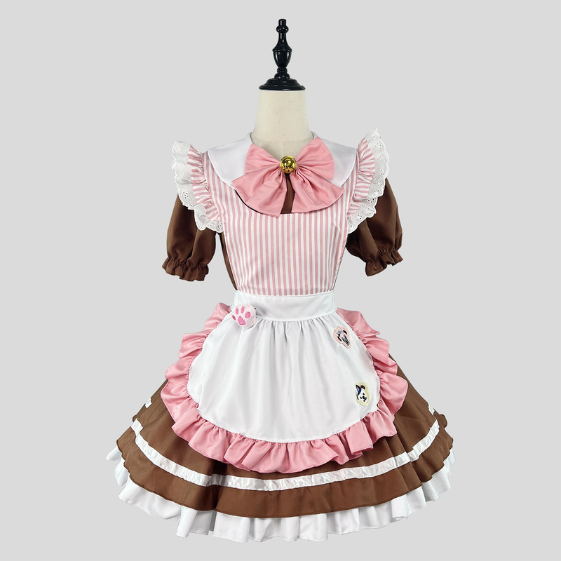 カフェメイド衣装コスプレプリンセスドレス小さなドレス女性ドレスコスプレパーティー制服プラスサイズ|undefined