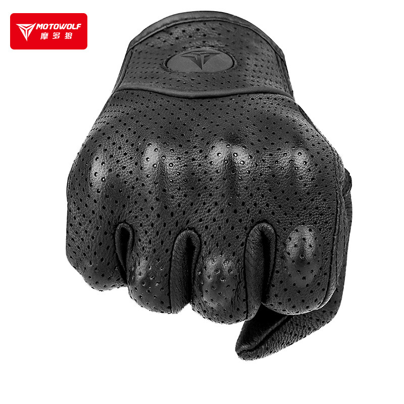 Retro gloves all-season for men and women, keep warm equipment, fall protection, genuine leather 4