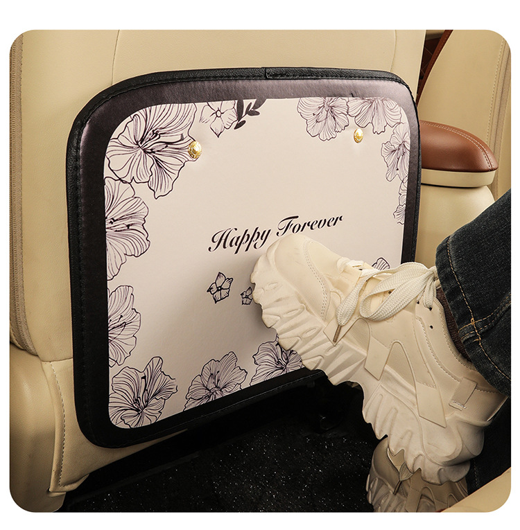 Pearl Camellia General Motors Anti-kick Pad Universal Rear Seat Back Anti-dirty Pad Car Seat Protection Pad