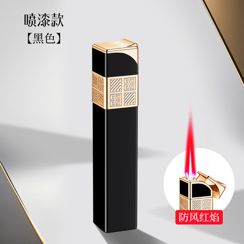 WD906 スクエアロングストリップ防風ライター Douyin Kuaishou ライブブティック女性用ポータブルインフレータブルライター|undefined