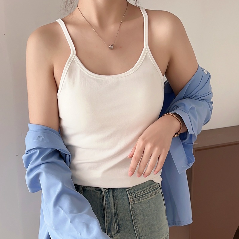 Summer base top with cups sleevless