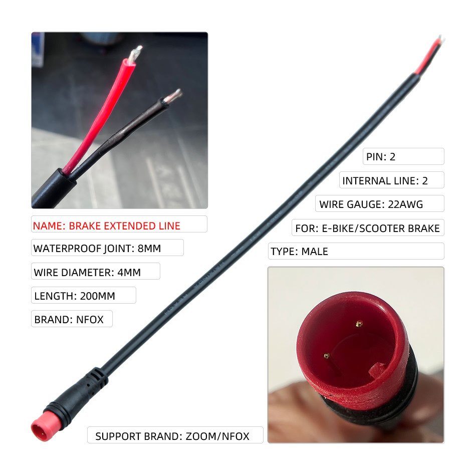 Línea de extensión de cable roto NFOX a línea de secuencia cabeza masculina cabeza femenina resorte seco sentido magnético línea de señal 2 pin 3PIN4 pin 5 pin 6 pin