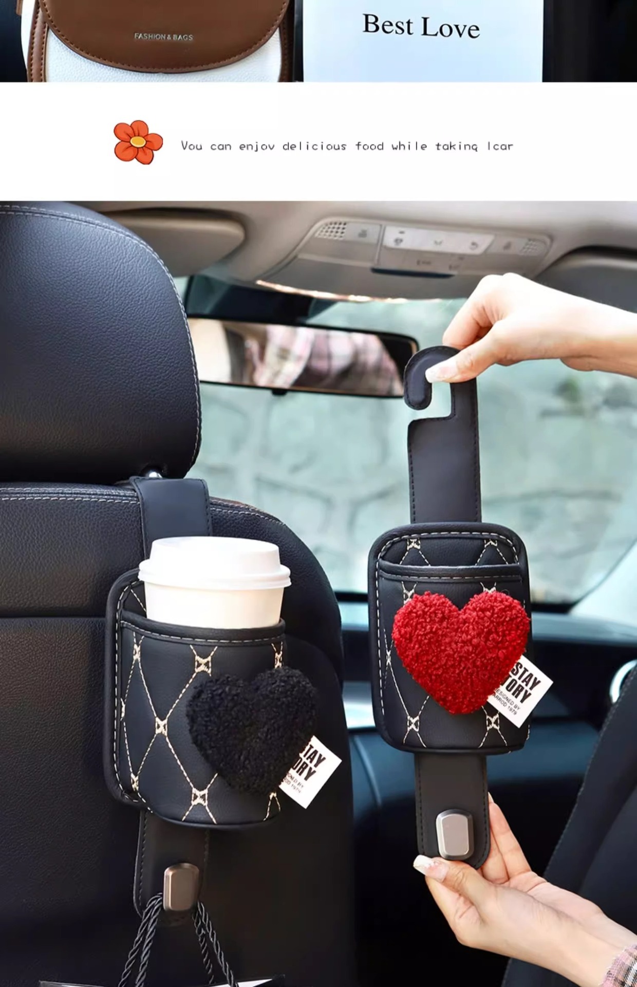 Car water cup holder multi-function storage car seat rear row hook storage car interior decoration good sense