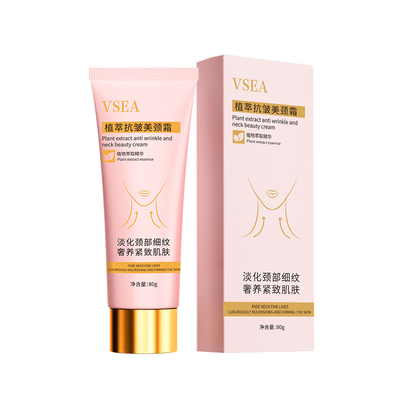 Extracto vegetal anti-arrugas, estiramiento de cuello para eliminar las líneas de cuello, desvanecimiento de cuello negro, hidratante, estiramiento de cuello, piel de cuello, crema de cuello al por mayor image 7