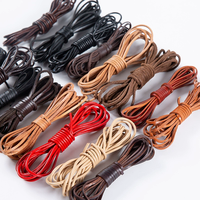 Охрана окружающей среды Воловья Кожа Веревка круглая плоская головка DIY Ювелирные изделия плетеный браслет из веревки кулон ручной работы плетеная веревка кожаная веревка проволока оптом